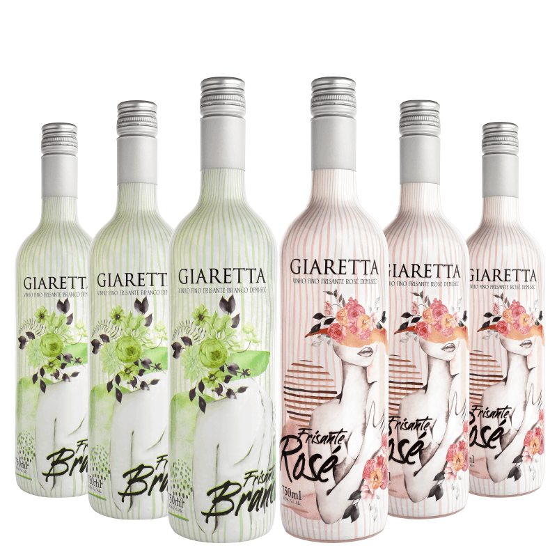 Combo Vinho Fino Frisante Giaretta 750ml - Cx c/ 6 unidades