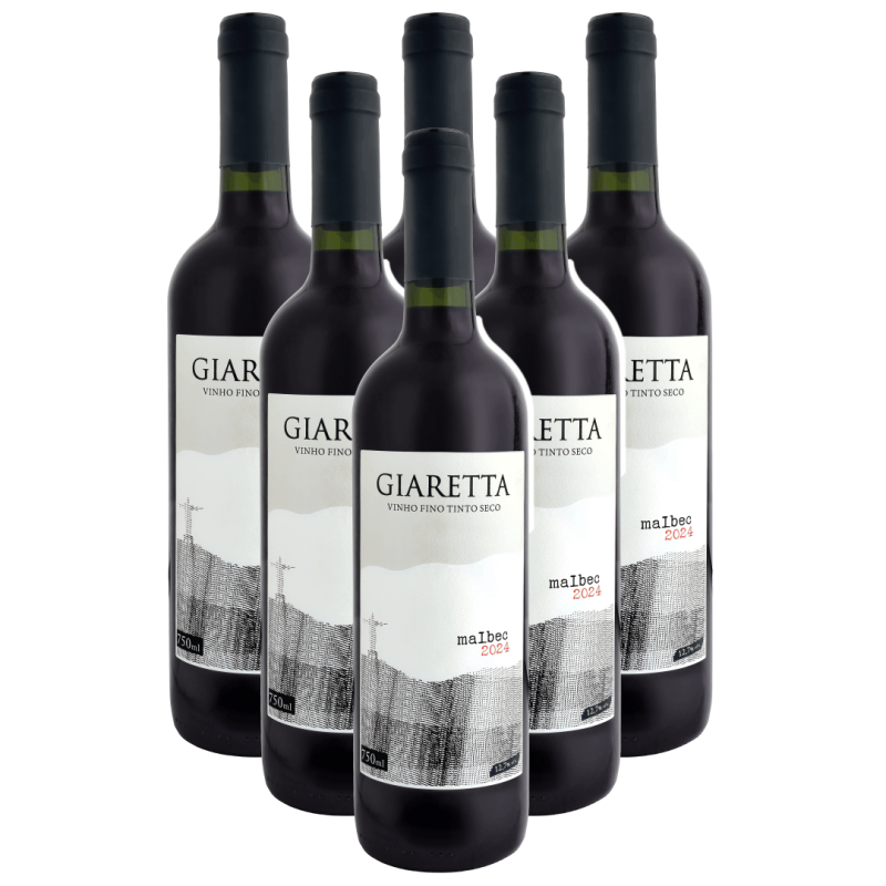 Vinho Tinto Seco Fino Malbec 750ml - Cx c/ 6 unidades